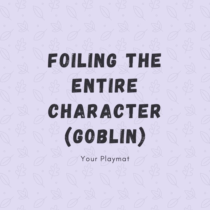 Adding foil to large character