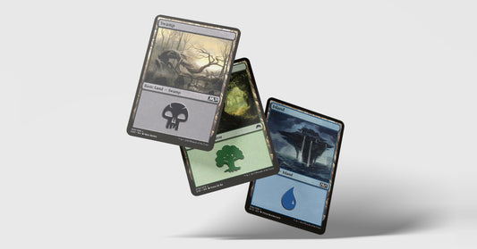 mtg cards on white background