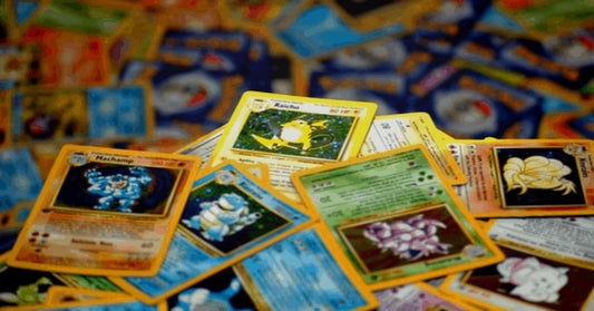 piles of pokemon cards