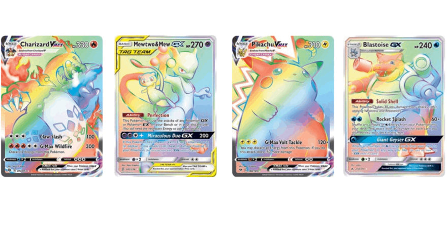 rainbow Pokémon cards