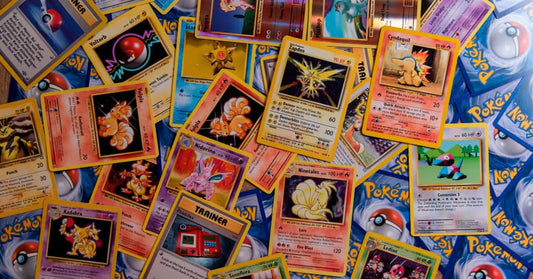bunch of Pokémon playing cards