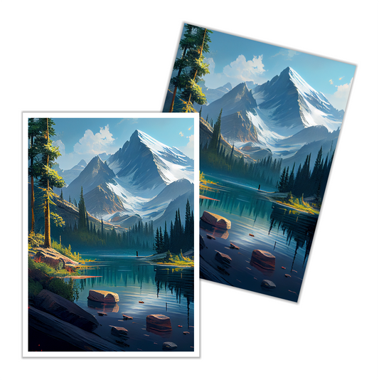 Frozen Peaks of the Mystic Lake Card Sleeves