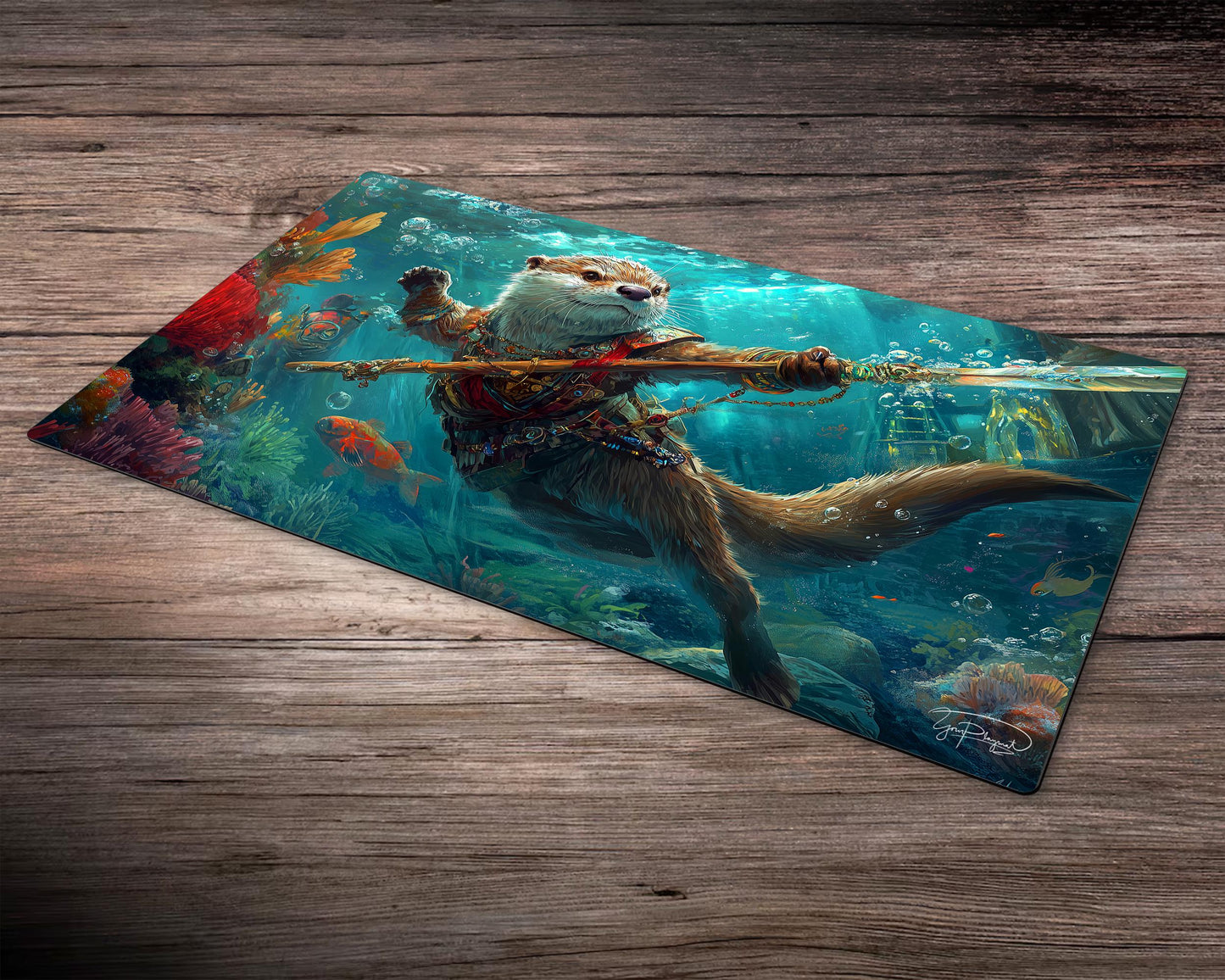 Bria, Riptide Rogue - Bloomburrow - 24"x14" - Playmat MTG - Board Game Mat for TCG