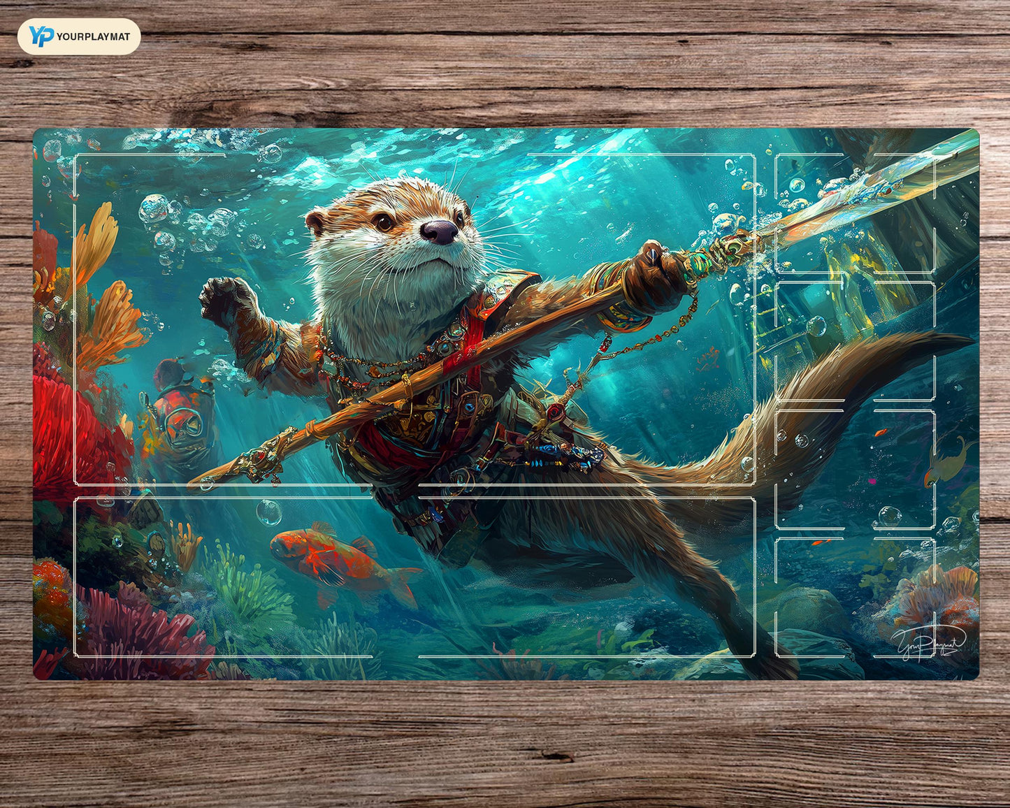 Bria, Riptide Rogue - Bloomburrow - 24"x14" - Playmat MTG - Board Game Mat for TCG
