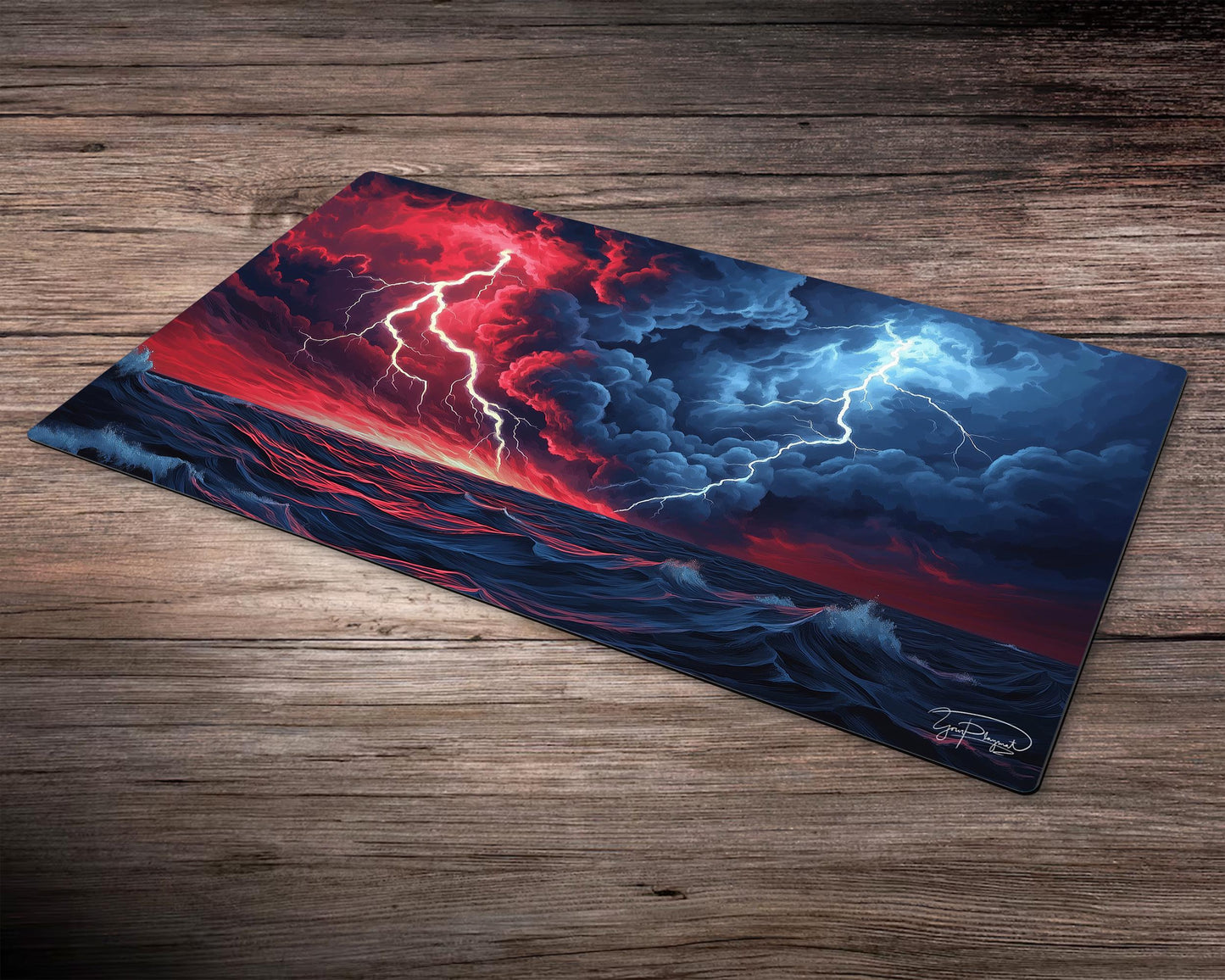 Izzet Red and Blue Guild Yu-Gi-Oh! Playmat - Board Game Mat for TCG, Personalized Table Game Accessories