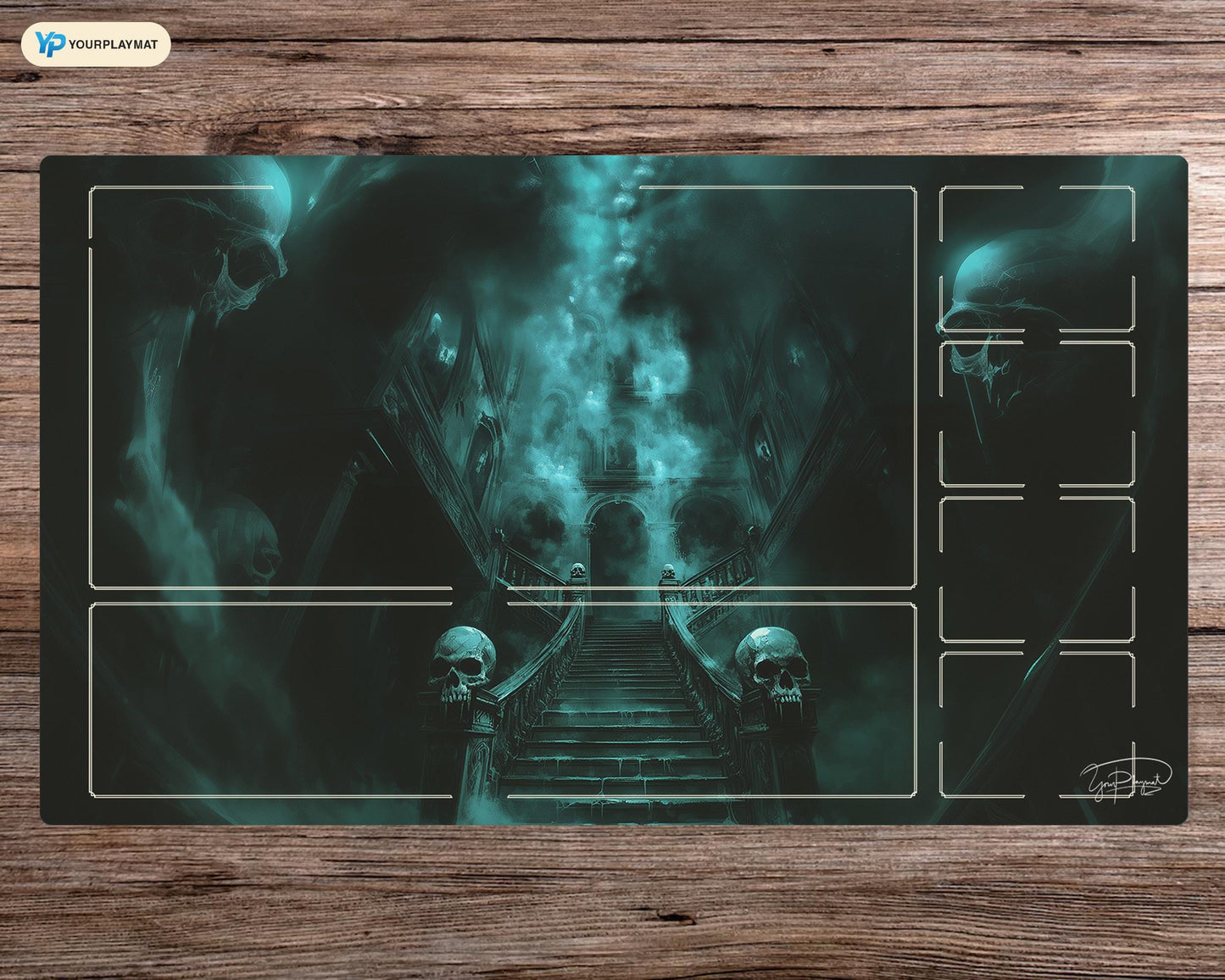 Gloomshroud Manor | Inspired by DuskMourn, MTG Playmat, Flesh and Blood, FaB, MTG, TCG Halloween - 24" x 14" inches