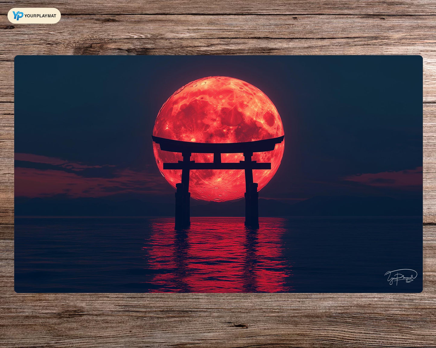 Crimson Horizon Yu-Gi-Oh! Playmat - Board Game Mat for TCG - Premium Desk Mat for Card Game Players and Gaming