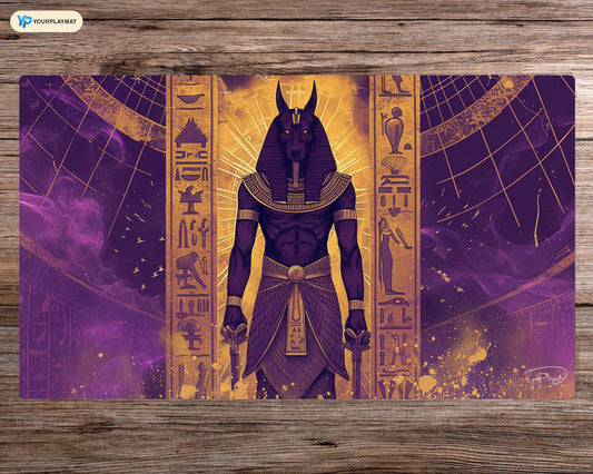 Anubis Ascendant Yu-Gi-Oh! Playmat - 24"x14" TCG OCG Board Game Mat Gift - Premium Desk Mat for Card Game Players and Gaming