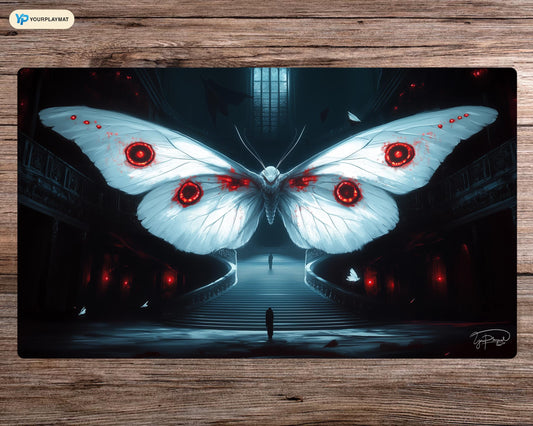 Moth of Dread | DuskMourn House of Horror, MTG Playmat, Flesh and Blood, FaB, MTG, TCG Halloween - 24" x 14" inches
