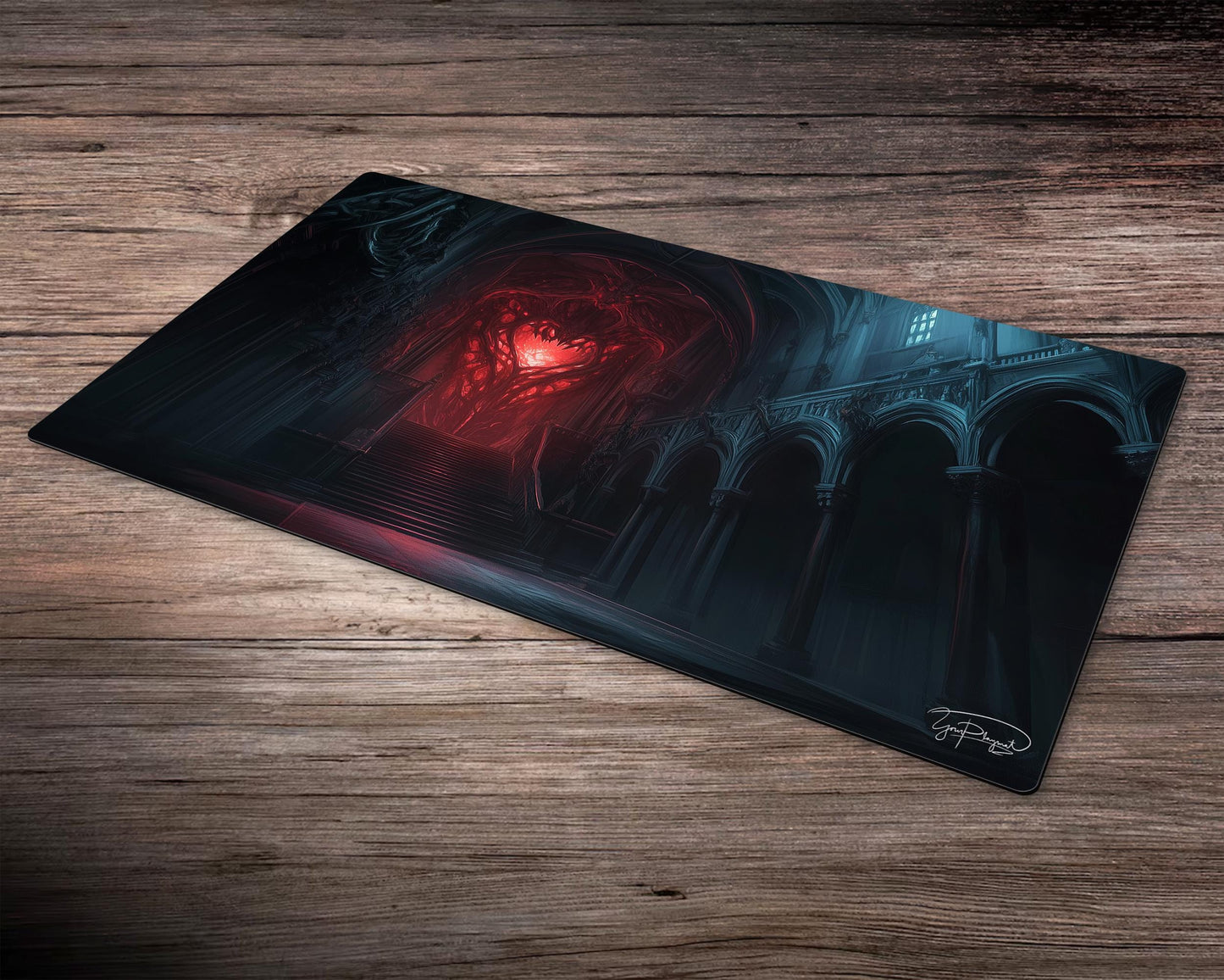 Heart of Shadows | DuskMourn House of Horror, MTG Playmat, Flesh and Blood, FaB, MTG, TCG Halloween - 24" x 14" inches