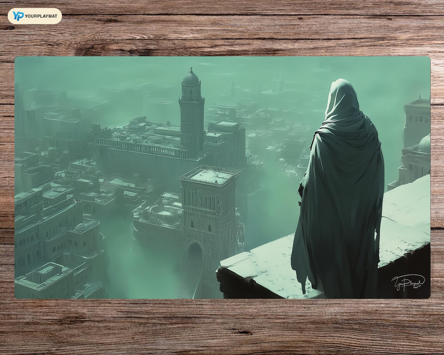 Assassin's Creed Veiled Watcher MTG Playmat - 24"x14" TCG OCG Board Game Mat Gift - Premium Desk Mat for Card Game Players and Gaming