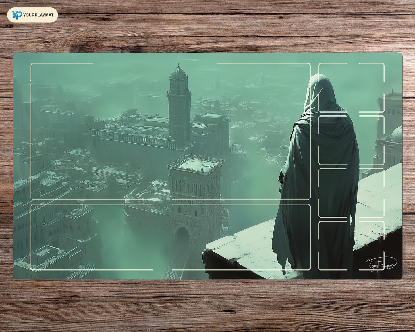 Assassin's Creed Veiled Watcher MTG Playmat - 24"x14" TCG OCG Board Game Mat Gift - Premium Desk Mat for Card Game Players and Gaming