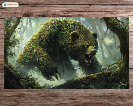 Verdant Guardian - Bloomburrow Beast MTG Playmat - 24"x14" TCG OCG Board Game Mat Gift - Premium Desk Mat for Card Game Players and Gaming