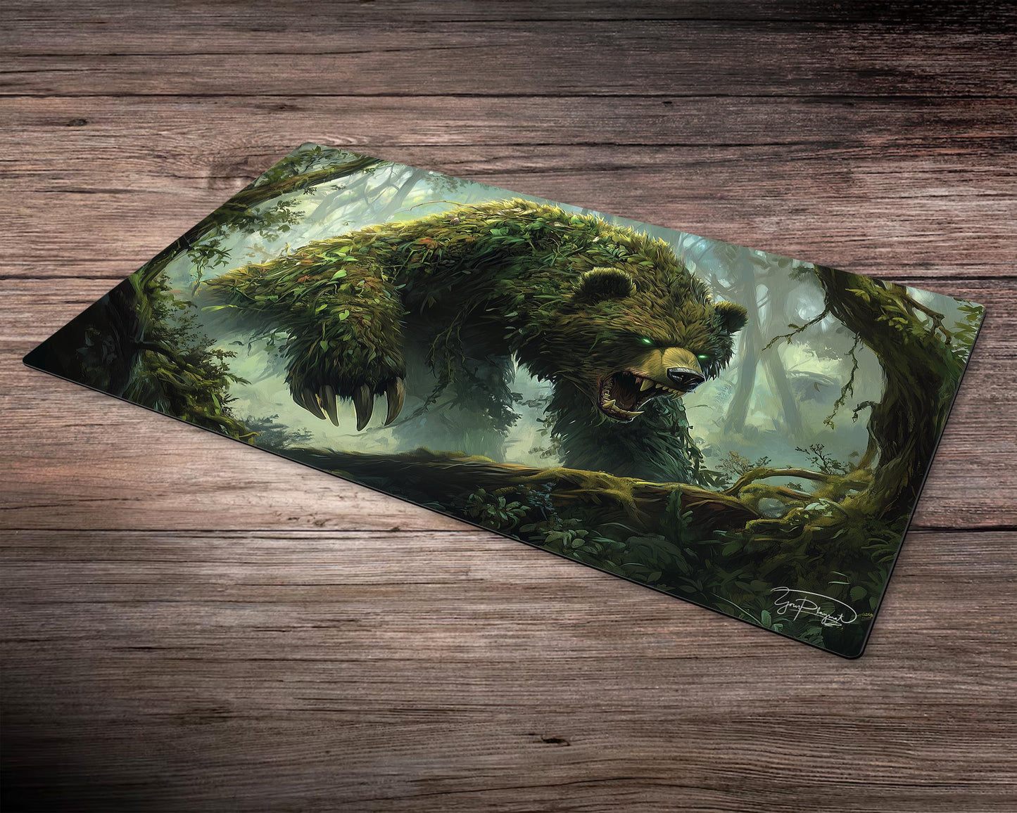 Verdant Guardian - Bloomburrow Beast MTG Playmat - 24"x14" TCG OCG Board Game Mat Gift - Premium Desk Mat for Card Game Players and Gaming