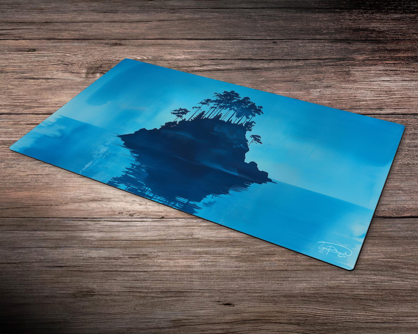 Solitary Serene Isle MTG Playmat - Board Game Mat for TCG - Premium Desk Mat for Card Game Players and Gaming