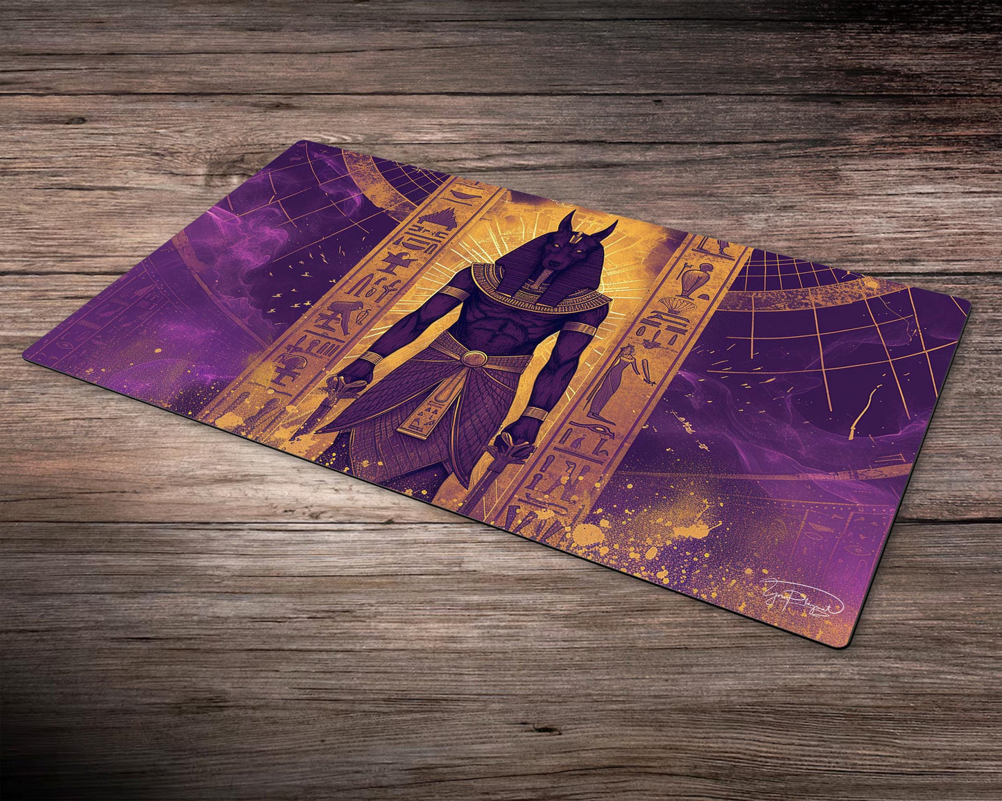 Anubis Ascendant Yu-Gi-Oh! Playmat - 24"x14" TCG OCG Board Game Mat Gift - Premium Desk Mat for Card Game Players and Gaming