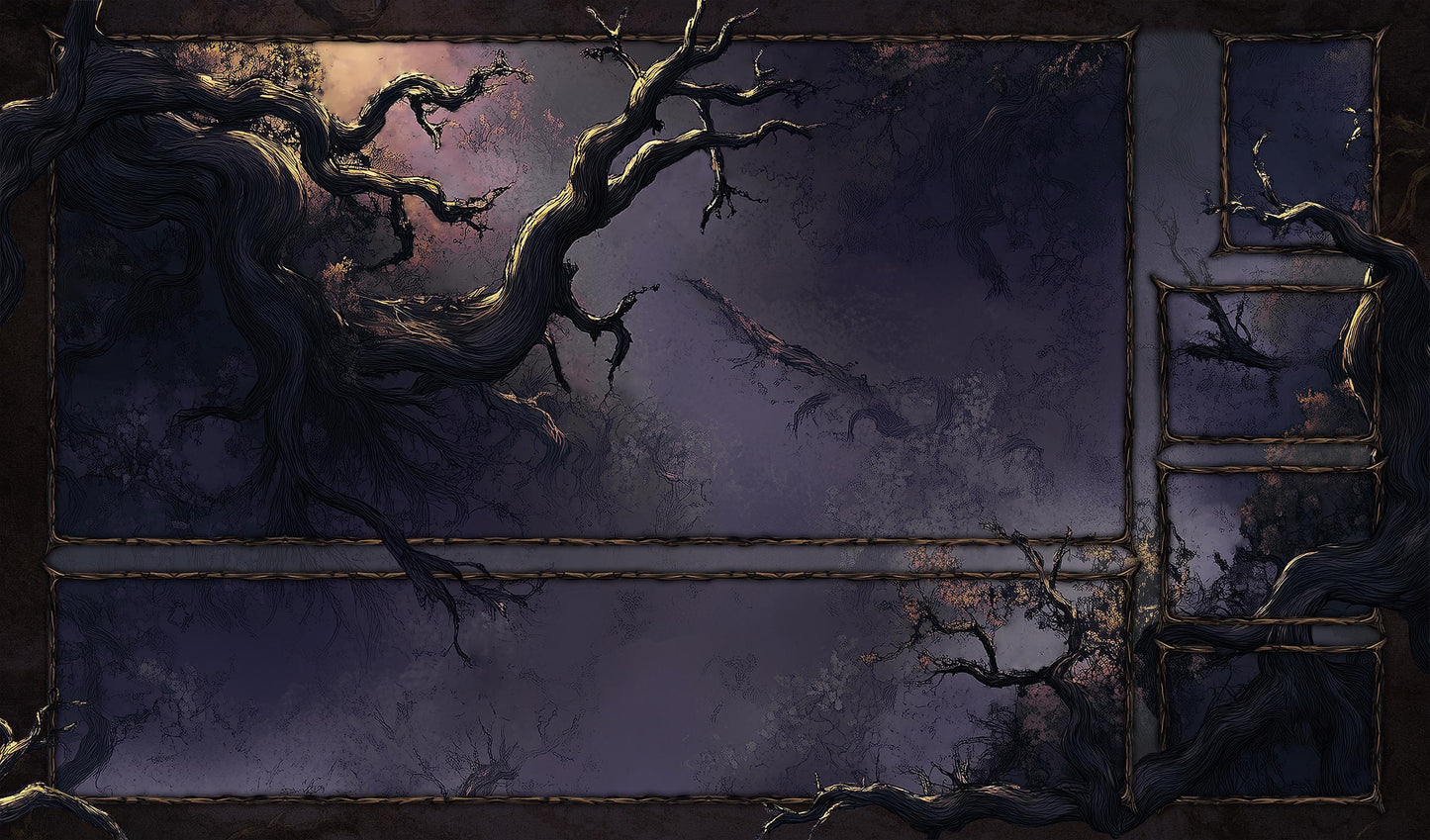 Zoned Swamp - 24"x14" - Zoned Playmat MTG - Board Game Mat for TCG - Premium Desk Mat for Card Game Players and Gaming