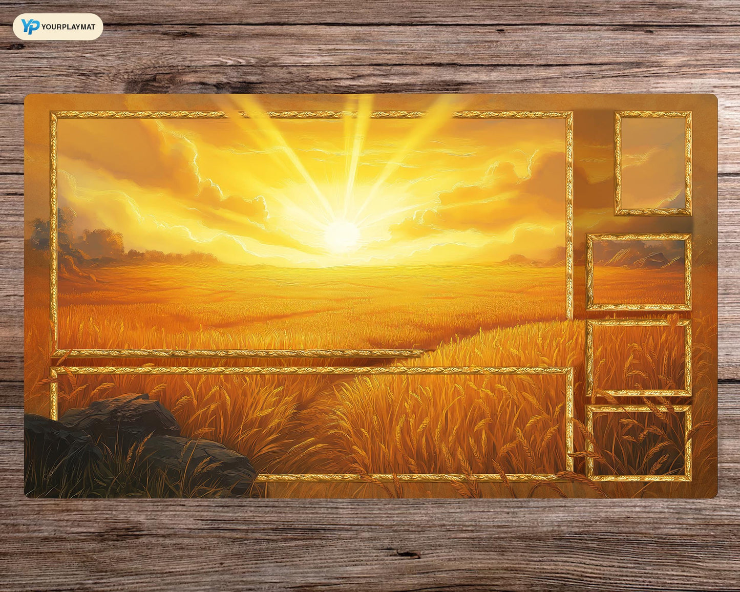 Zoned Plains - 24"x14" - Zoned Playmat MTG - Board Game Mat for TCG - Premium Desk Mat for Card Game Players and Gaming