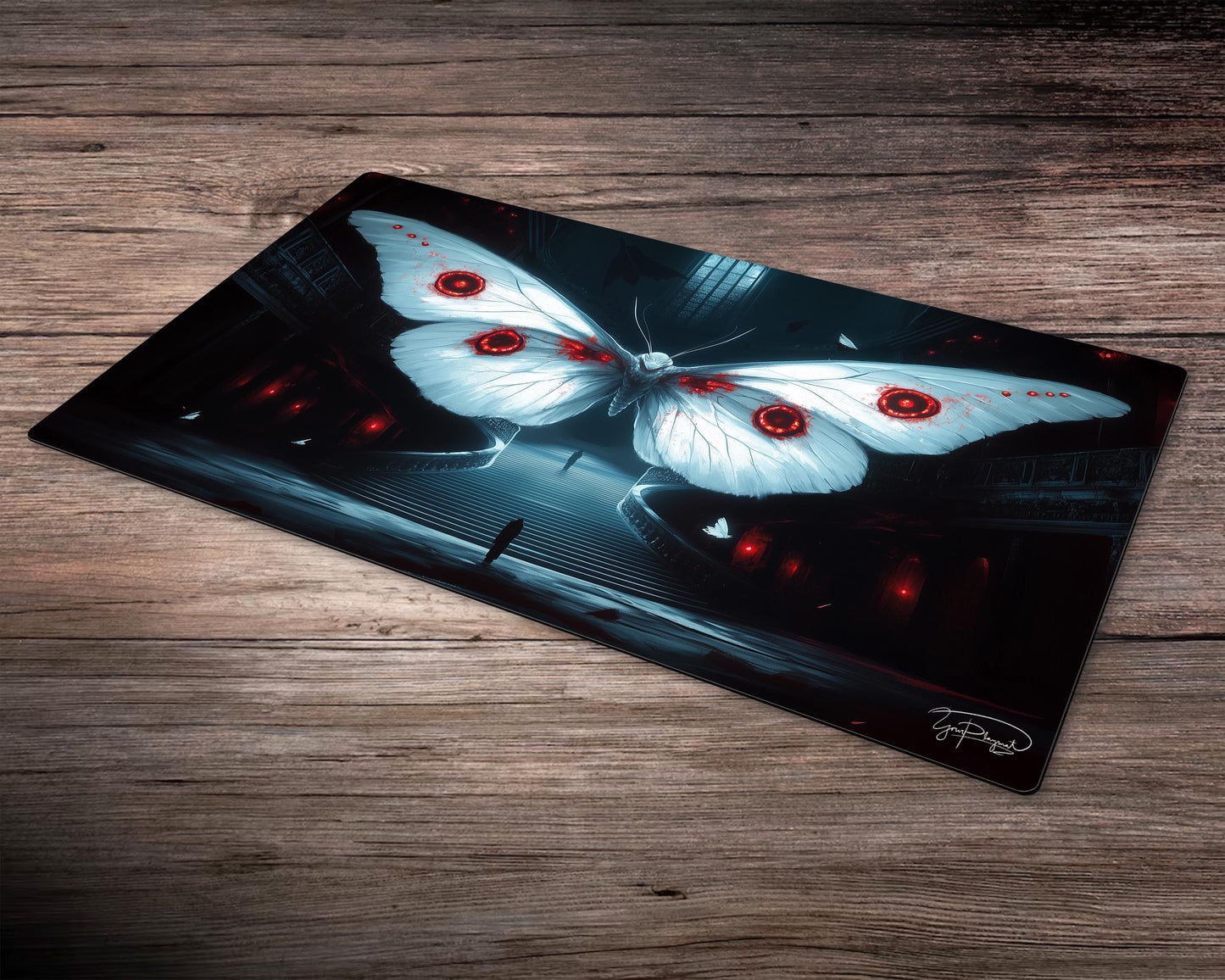 Moth of Dread | DuskMourn House of Horror, MTG Playmat, Flesh and Blood, FaB, MTG, TCG Halloween - 24" x 14" inches