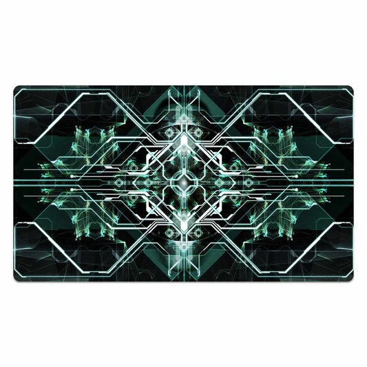 Emerald Cyberpunk Machine Mouse Pad