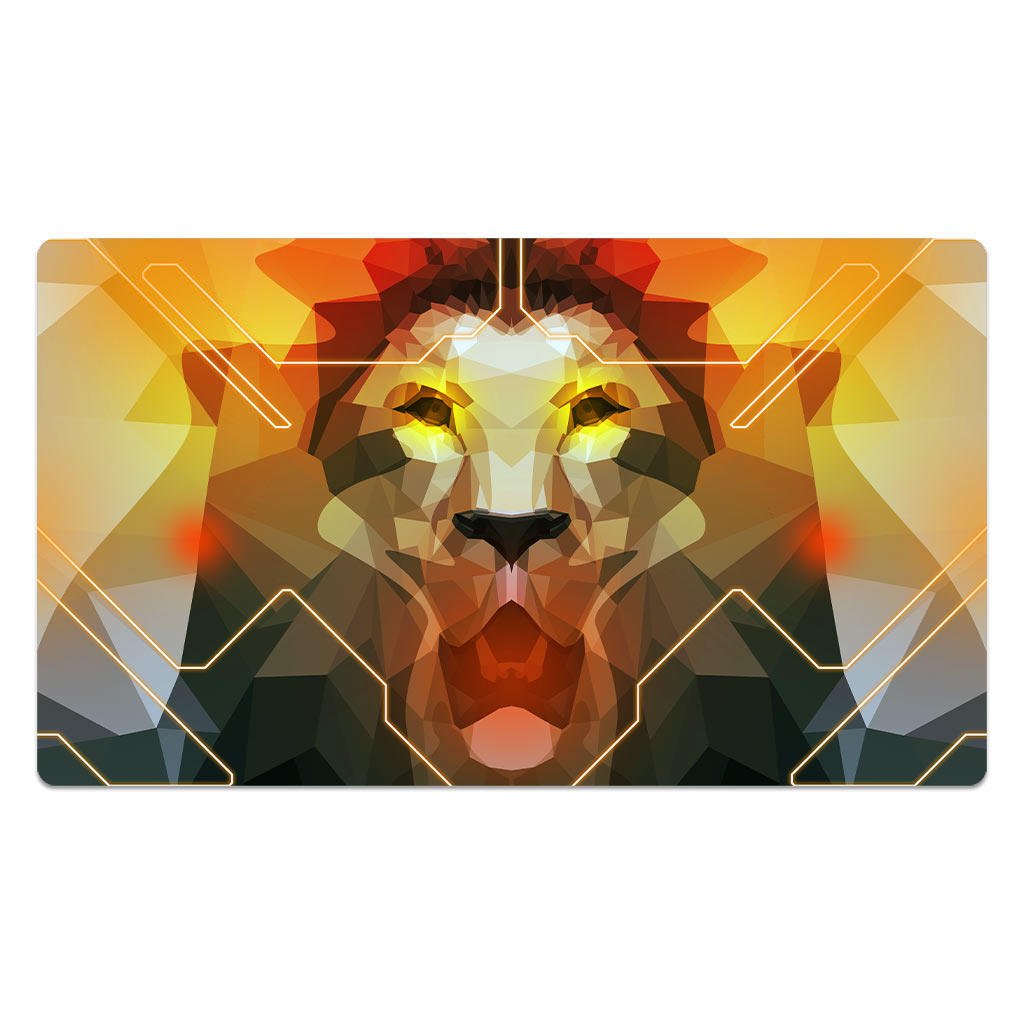 Lion Polygon Symmetry Mouse Pad
