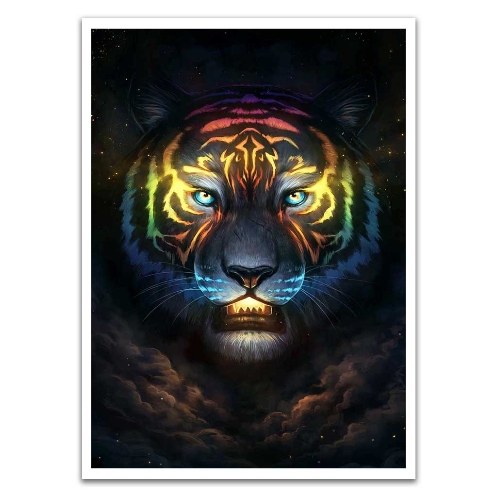 Rainbow Color Spirit Tiger Card Sleeves