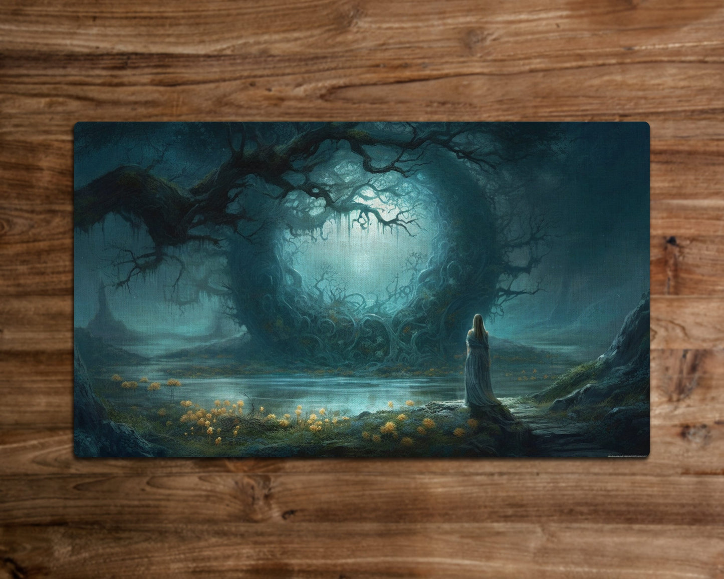 Lost in the Woods - MTG Playmat - 24 x 14 inches -Playmat for TCG - Handcrafted