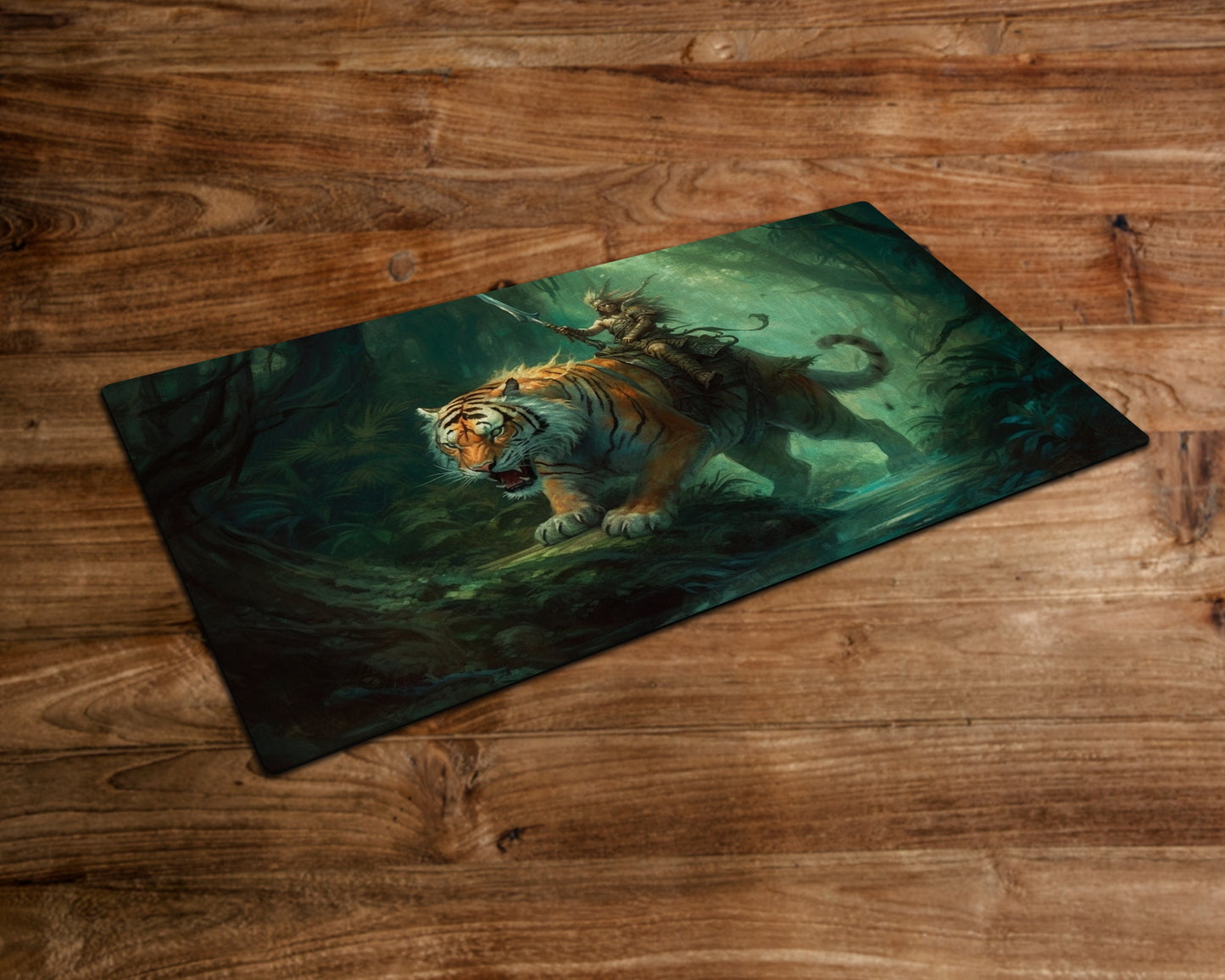 The Beastmaster of the Rainforest - MTG Playmat - 24 x 14 inches -Playmat for TCG - Handcrafted