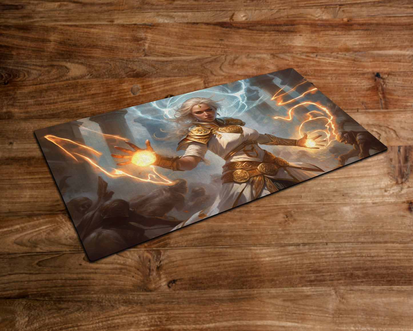 The White Witch of War - MTG Playmat - 24 x 14 inches -Playmat for TCG - Handcrafted