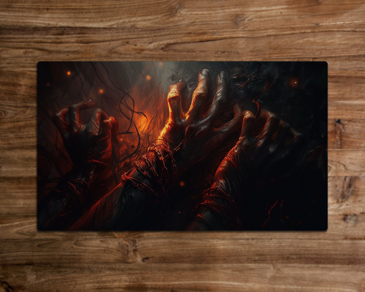 Undead Shackles - MTG Playmat - 24 x 14 inches -Playmat for TCG - Handcrafted