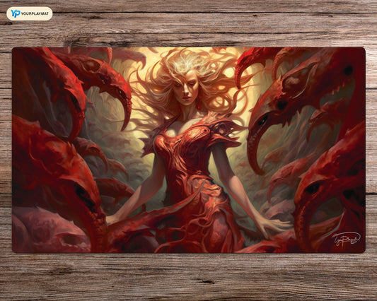 A Monochromatic Chaos in Red and White - MTG Spielmatte - 24 x 14 inches - MTG Geschenke - MTG Zubehör - Magie Tischmatte