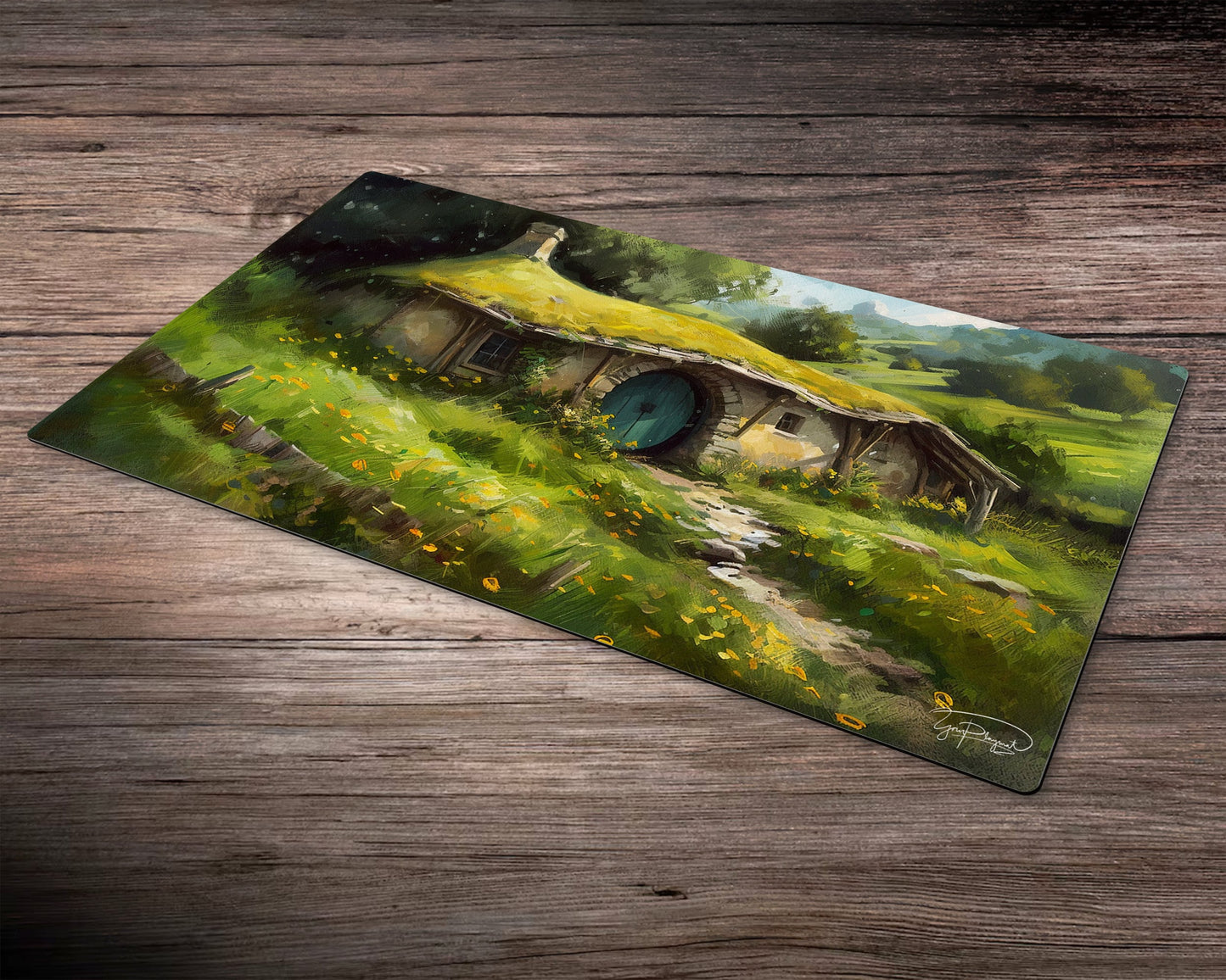 The Shire - MTG Spielmatte - 24 x 14 inches - MTG Geschenke - MTG Zubehör - Magie Tischmatte