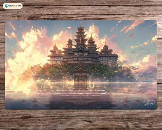 Serene Morning in Ancient Japan - MTG Spielmatte - 24 x 14 inches - MTG Geschenke - MTG Zubehör - Magie Tischmatte