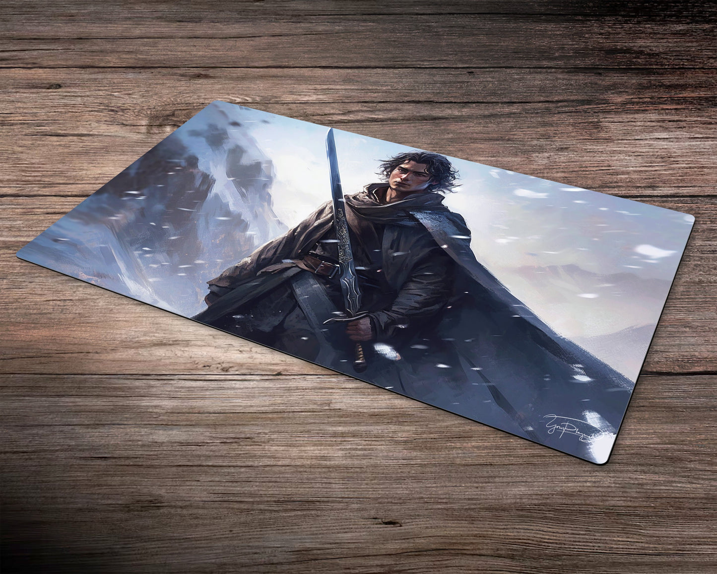 Stormy Swordbearer - MTG Spielmatte - 24 x 14 inches - MTG Geschenke - MTG Zubehör - Magie Tischmatte