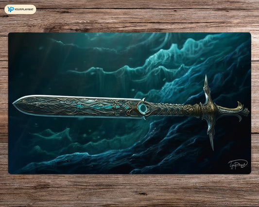 Sword of Transcendent Waters  - MTG Spielmatte - 24 x 14 inches - MTG Geschenke - MTG Zubehör - Magie Tischmatte