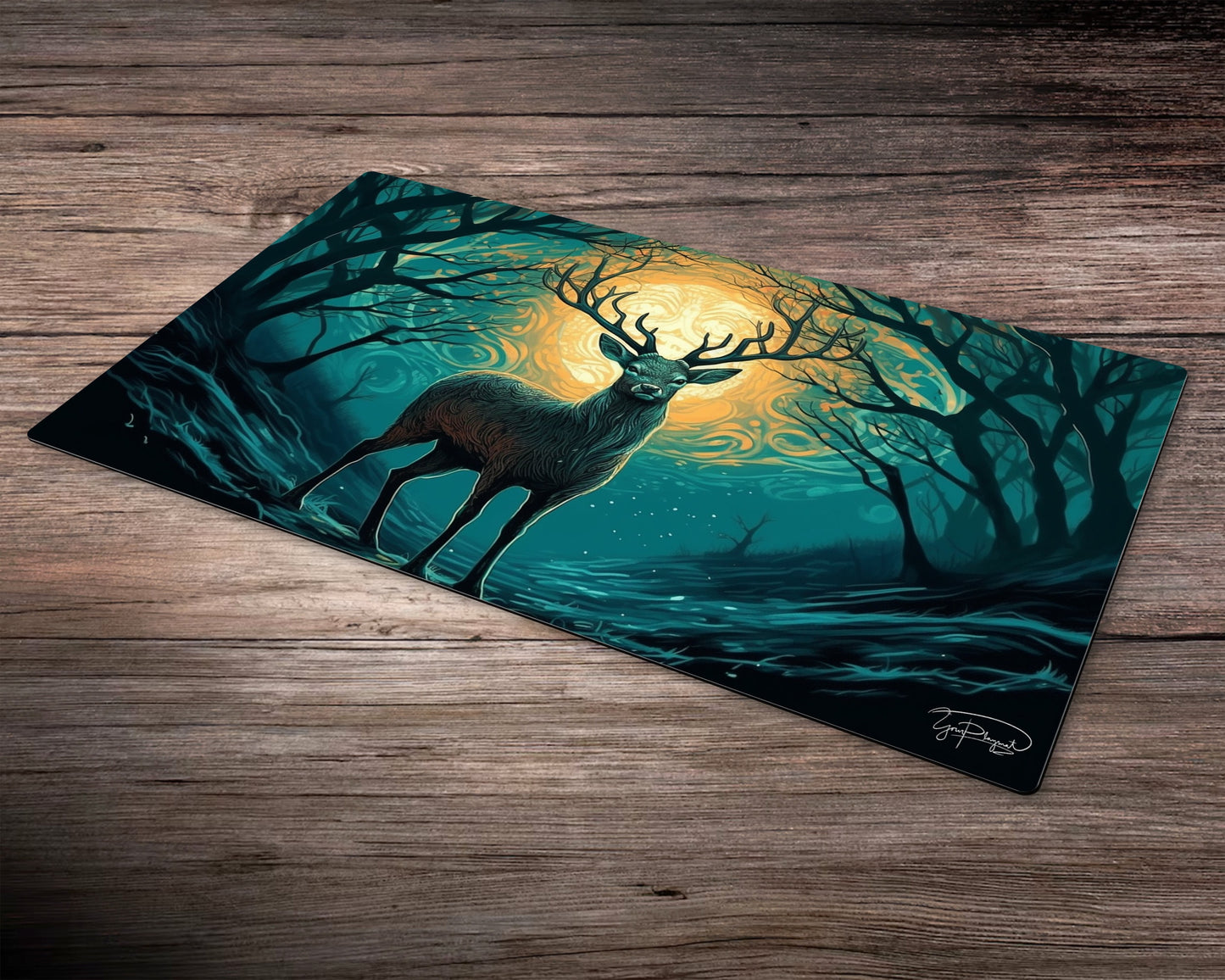 Calming Serenity of the Forest Guardian  - MTG Spielmatte - 24 x 14 inches - MTG Geschenke - MTG Zubehör - Magie Tischmatte