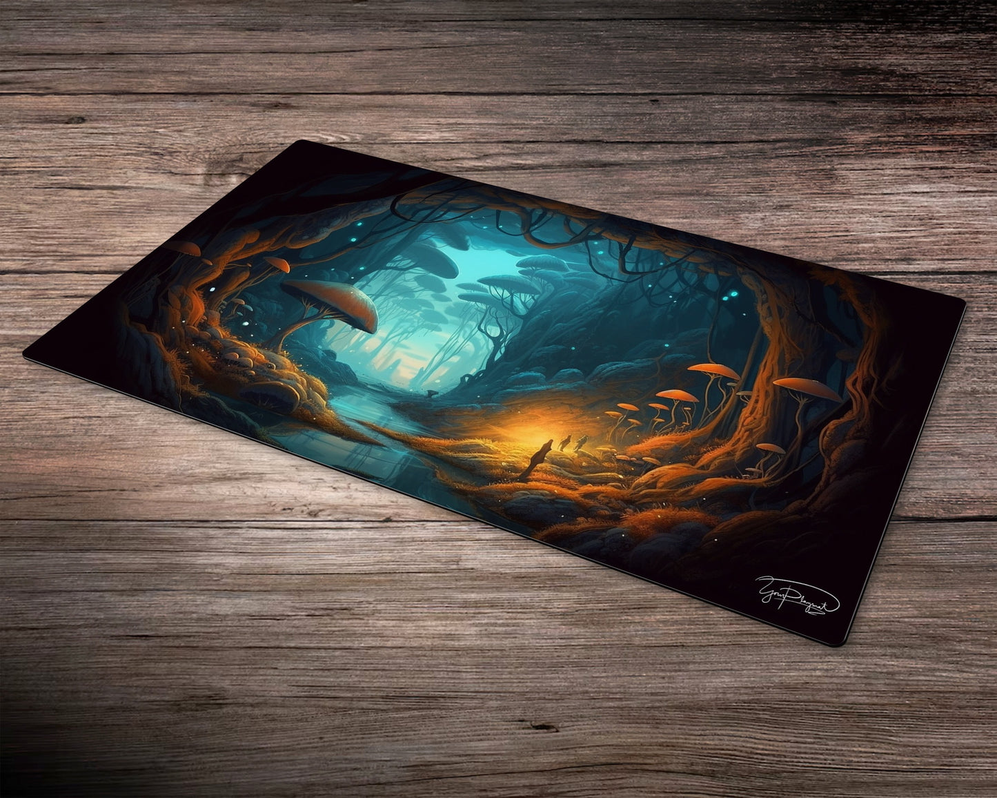 Mushroom Caverns  - MTG Spielmatte - 24 x 14 inches - MTG Geschenke - MTG Zubehör - Magie Tischmatte