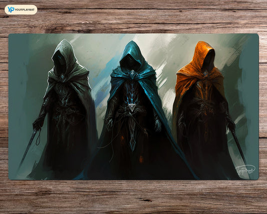 Cold Convergence of Hooded Adventurers  - MTG Spielmatte - 24 x 14 inches - MTG Geschenke - MTG Zubehör - Magie Tischmatte