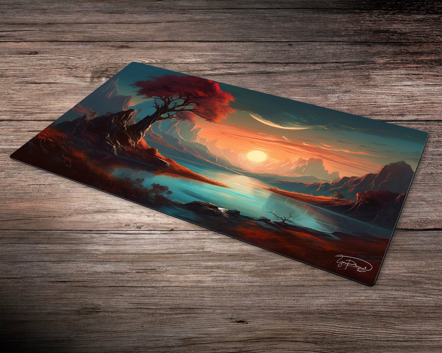 Mountain Twilight - MTG Spielmatte - 24 x 14 inches - MTG Geschenke - MTG Zubehör - Magie Tischmatte