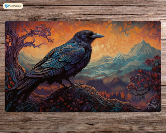 Mystical Raven's Gaze  - MTG Spielmatte - 24 x 14 inches - MTG Geschenke - MTG Zubehör - Magie Tischmatte