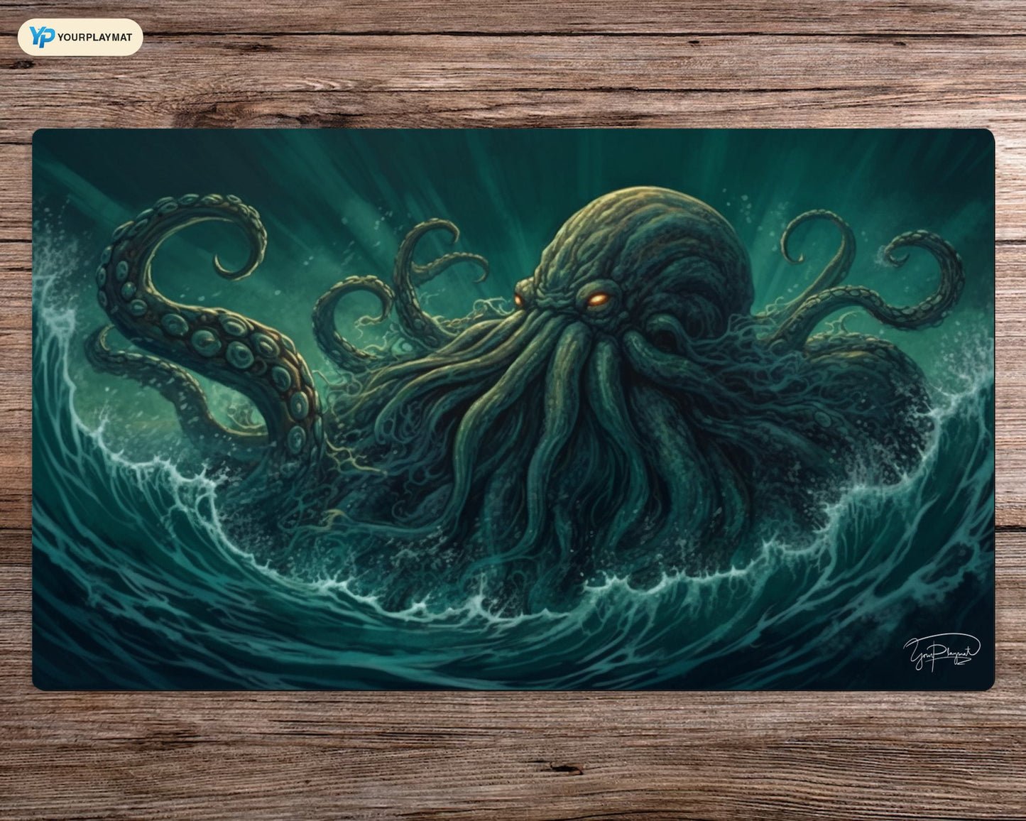 Necronomicon Nightmare - MTG Spielmatte - 24 x 14 inches - MTG Geschenke - MTG Zubehör - Magie Tischmatte