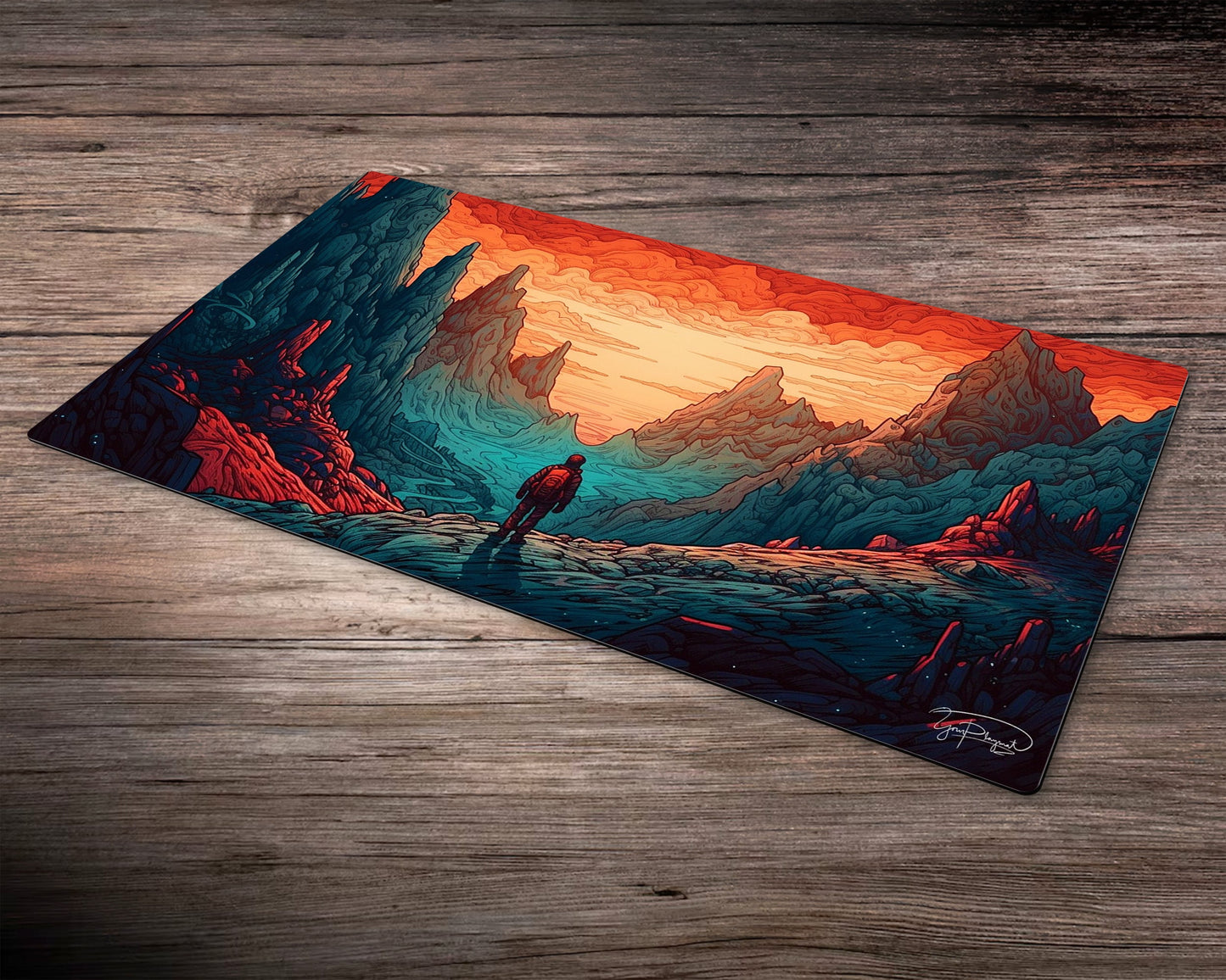 Summit of Wonder - MTG Spielmatte - 24 x 14 inches - MTG Geschenke - MTG Zubehör - Magie Tischmatte