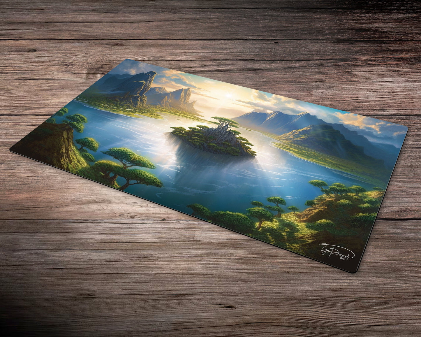 Island of Radiant Majesty - MTG Spielmatte - 24 x 14 inches - MTG Geschenke - MTG Zubehör - Magie Tischmatte