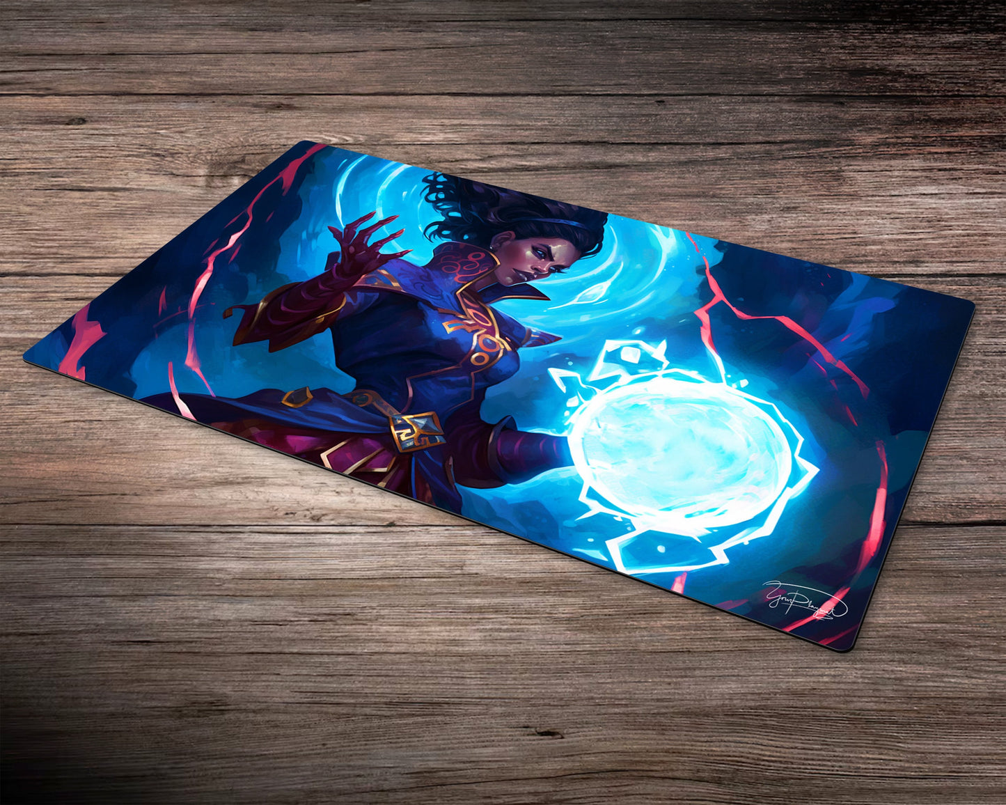 Arcane Electromancer Discharge - MTG Spielmatte - 24 x 14 inches - MTG Geschenke - MTG Zubehör - Magie Tischmatte