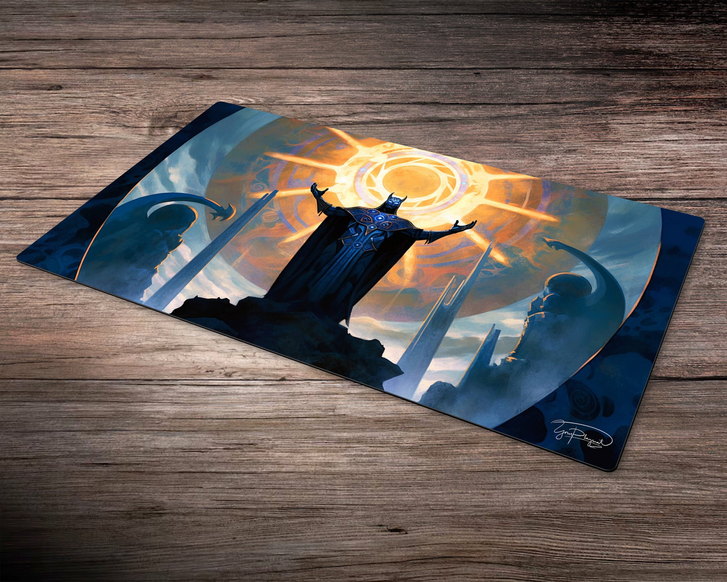 Azure Omen- MTG Spielmatte - 24 x 14 inches - MTG Geschenke - MTG Zubehör - Magie Tischmatte