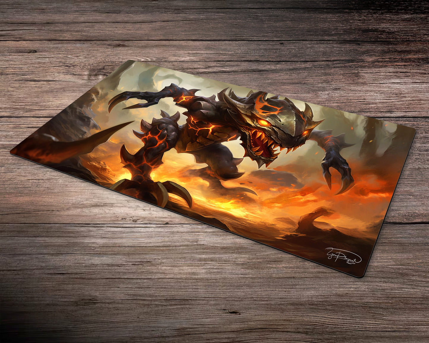 Blazing Pyromorph - MTG Spielmatte - 24 x 14 inches - MTG Geschenke - MTG Zubehör - Magie Tischmatte