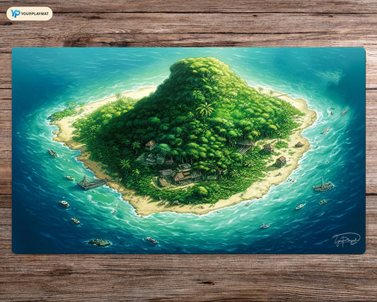 Ethereal Island - MTG Spielmatte - 24 x 14 inches - MTG Geschenke - MTG Zubehör - Magie Tischmatte