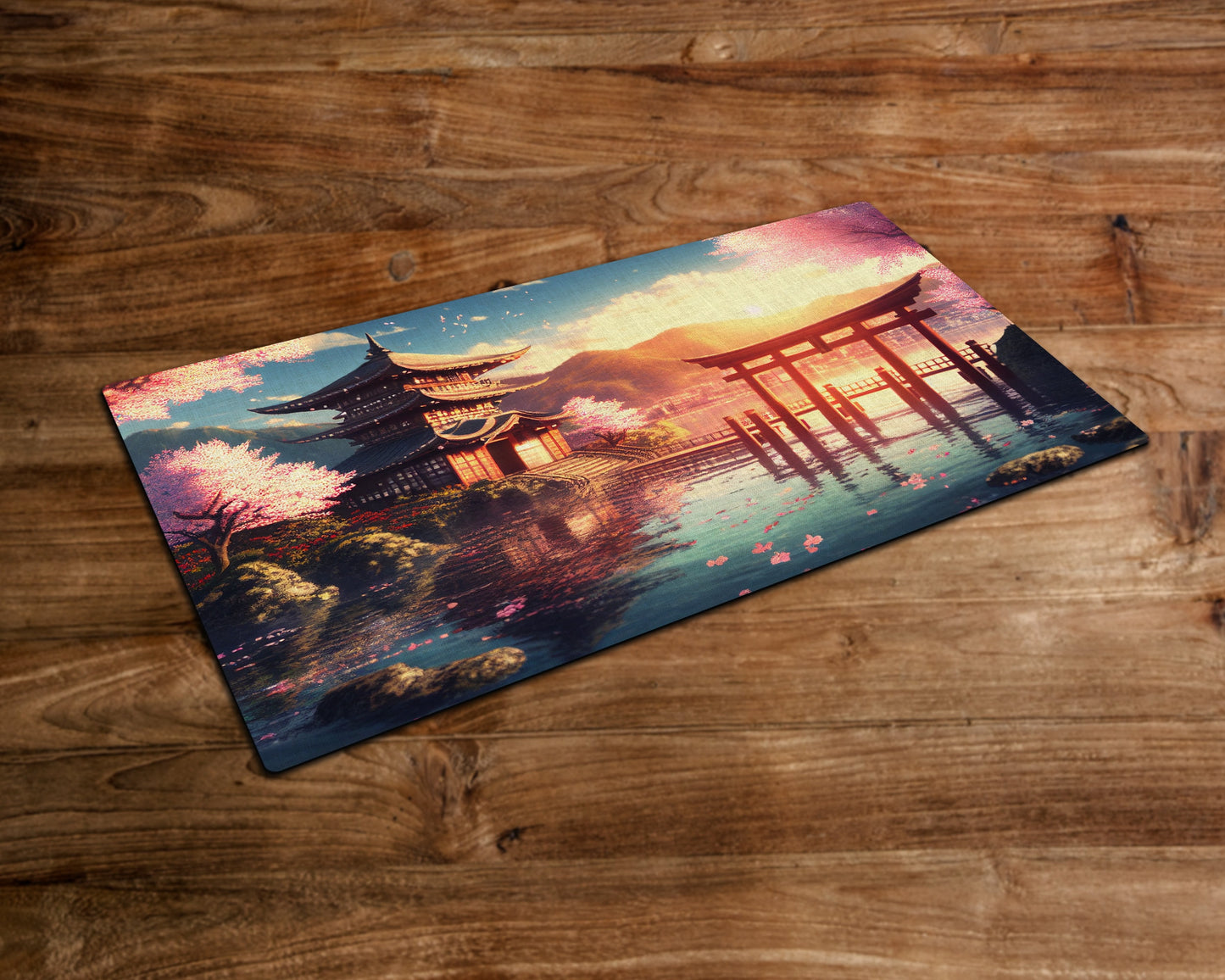 Dreams of the Cherry Blossom - MTG Playmat - 24 x 14 inches - MTG Gifts - Magic The Gathering Gifts - Stitched Playmat