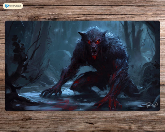 Bloodstained Fangs - MTG Spielmatte - 24 x 14 inches - MTG Geschenke - MTG Zubehör - Magie Tischmatte