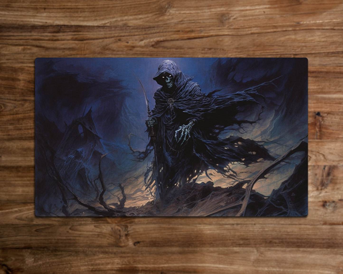 Grim Reaper's Phantom of the Netherworld - MTG Playmat - 24 x 14 inches - MTG Gifts - Magic The Gathering Gifts - Stitched Playmat